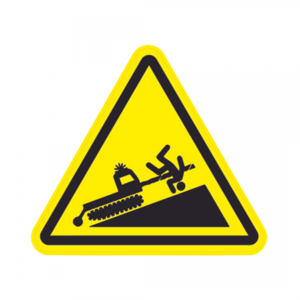 Panneau Triangle DIBOND Danger dameuse à treuil TRI-DIB155